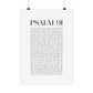 Psalm 91 Christian Art Print - White (Physical Poster)