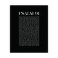 Psalm 91 Christian Art Print - Black (Physical Poster)