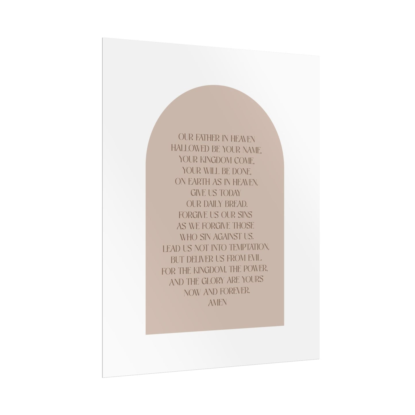 The Lord's Prayer Christian Art Print (Physical)