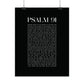 Psalm 91 Christian Art Print - Black (Physical Poster)