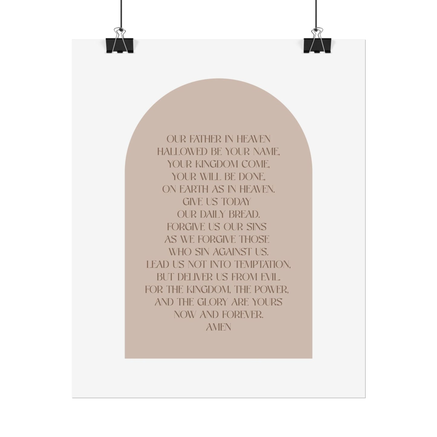 The Lord's Prayer Christian Art Print (Physical)