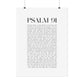 Psalm 91 Christian Art Print - White (Physical Poster)