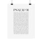 Psalm 91 Christian Art Print - White (Physical Poster)