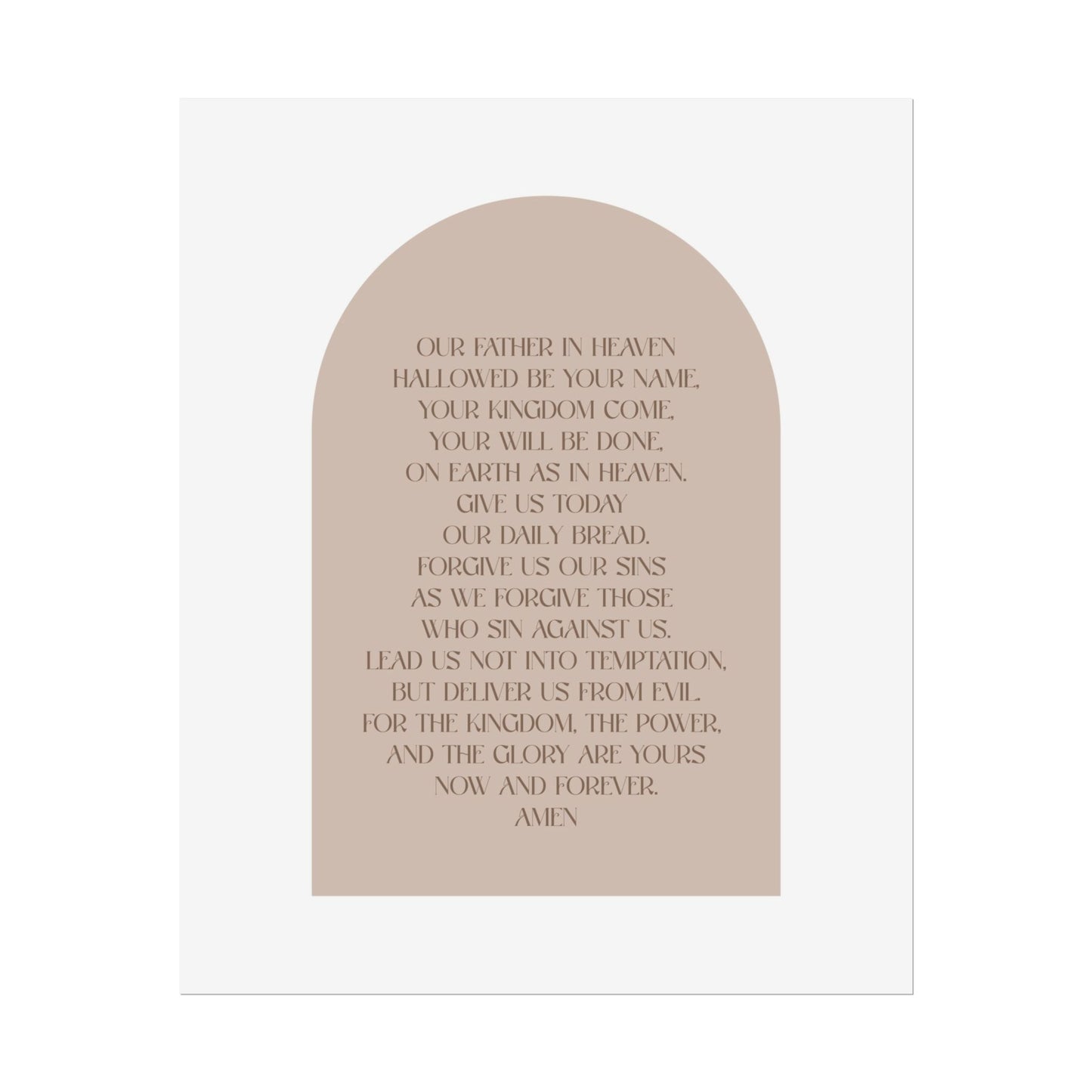 The Lord's Prayer Christian Art Print (Physical)