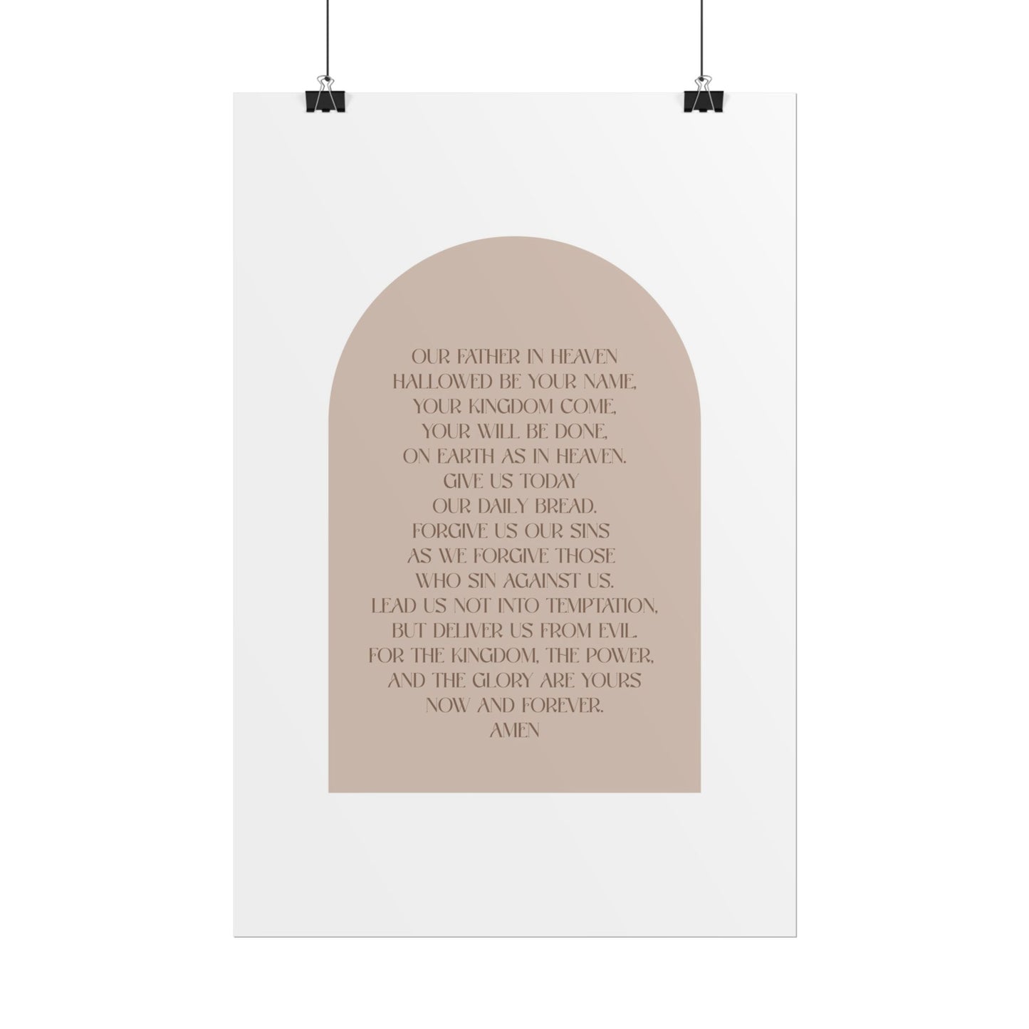 The Lord's Prayer Christian Art Print (Physical)