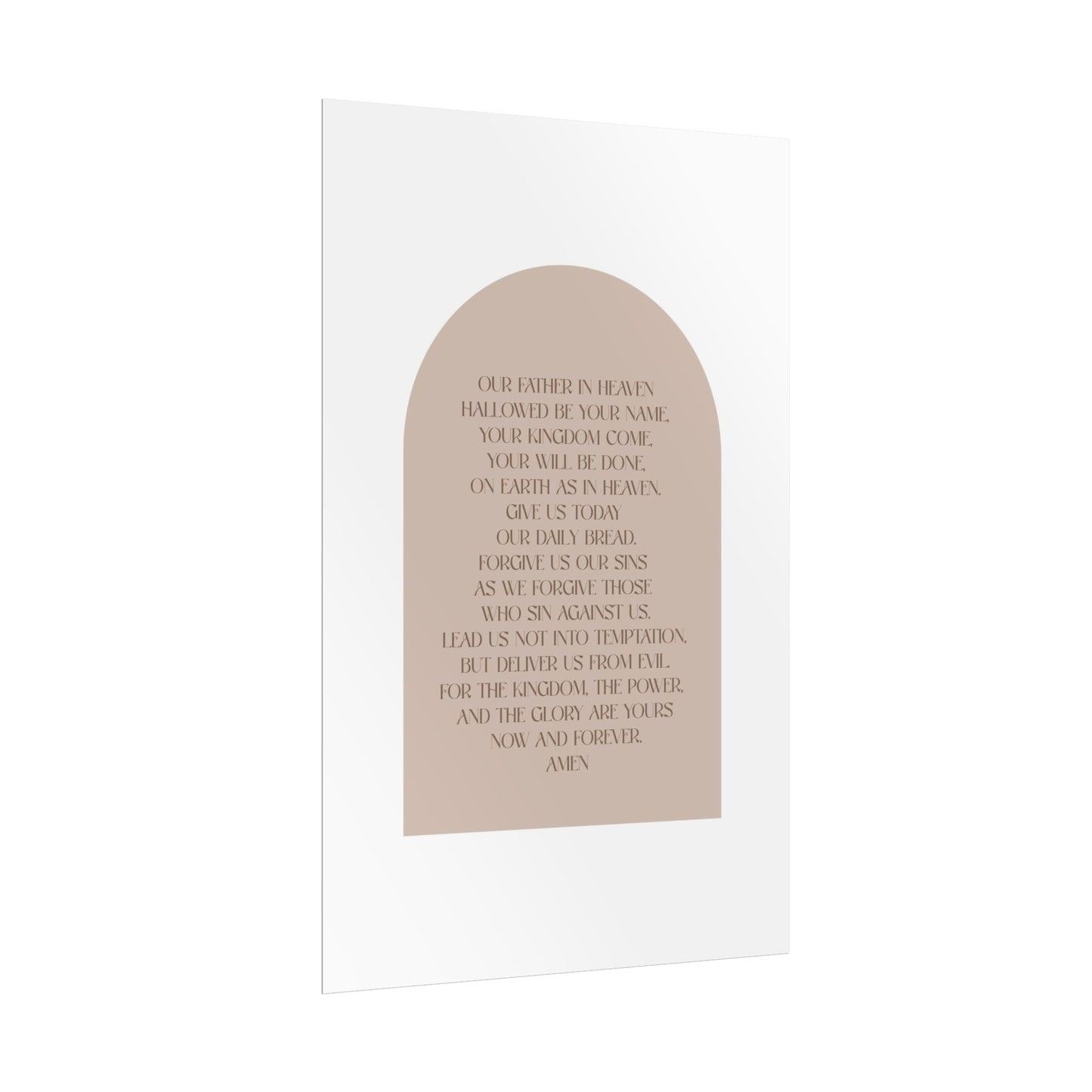 The Lord's Prayer Christian Art Print (Physical)