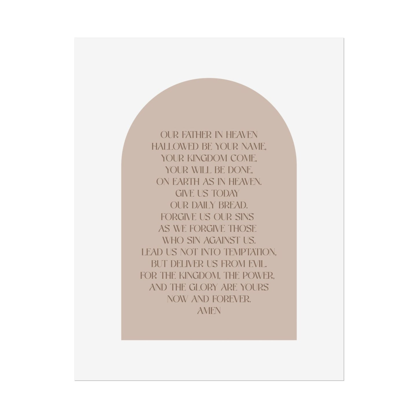 The Lord's Prayer Christian Art Print (Physical)