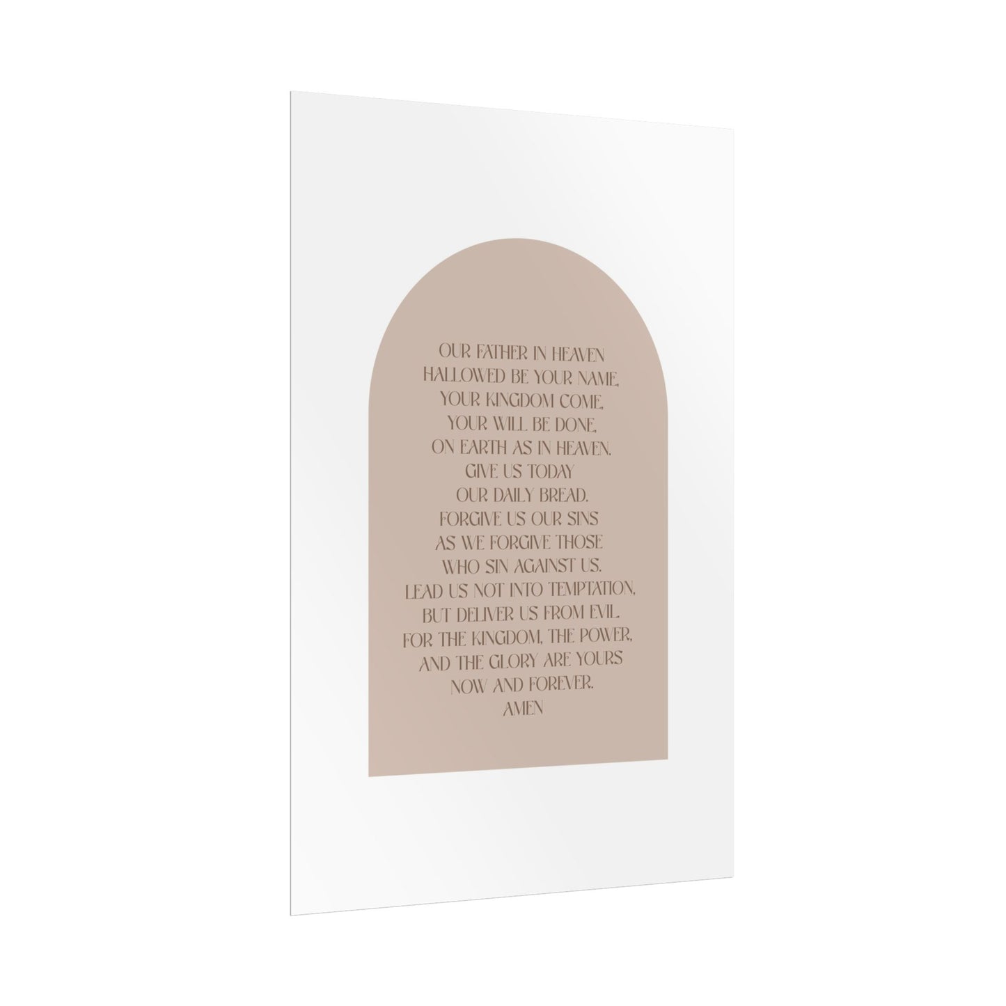 The Lord's Prayer Christian Art Print (Physical)