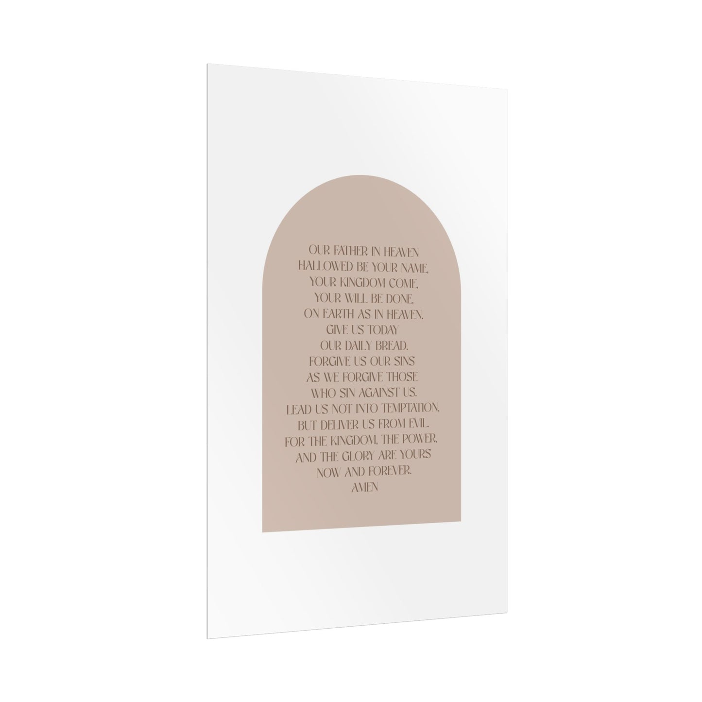 The Lord's Prayer Christian Art Print (Physical)