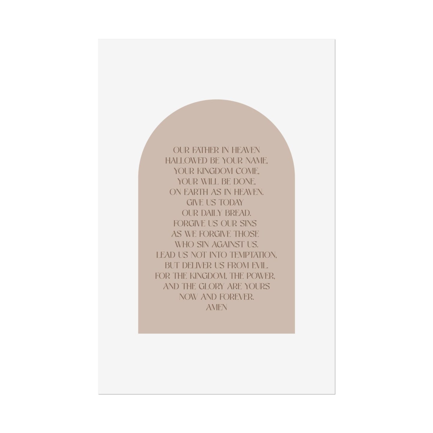 The Lord's Prayer Christian Art Print (Physical)