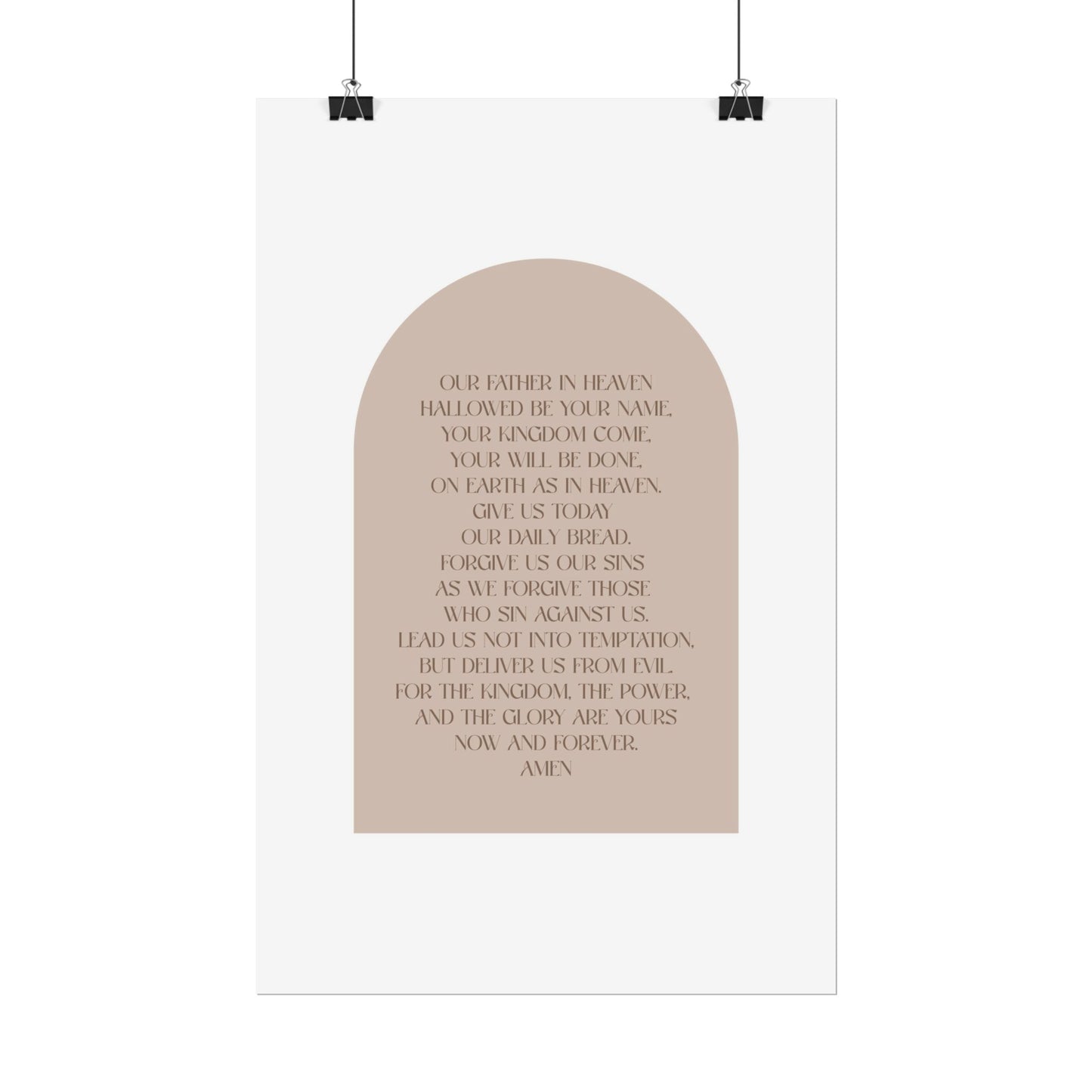 The Lord's Prayer Christian Art Print (Physical)