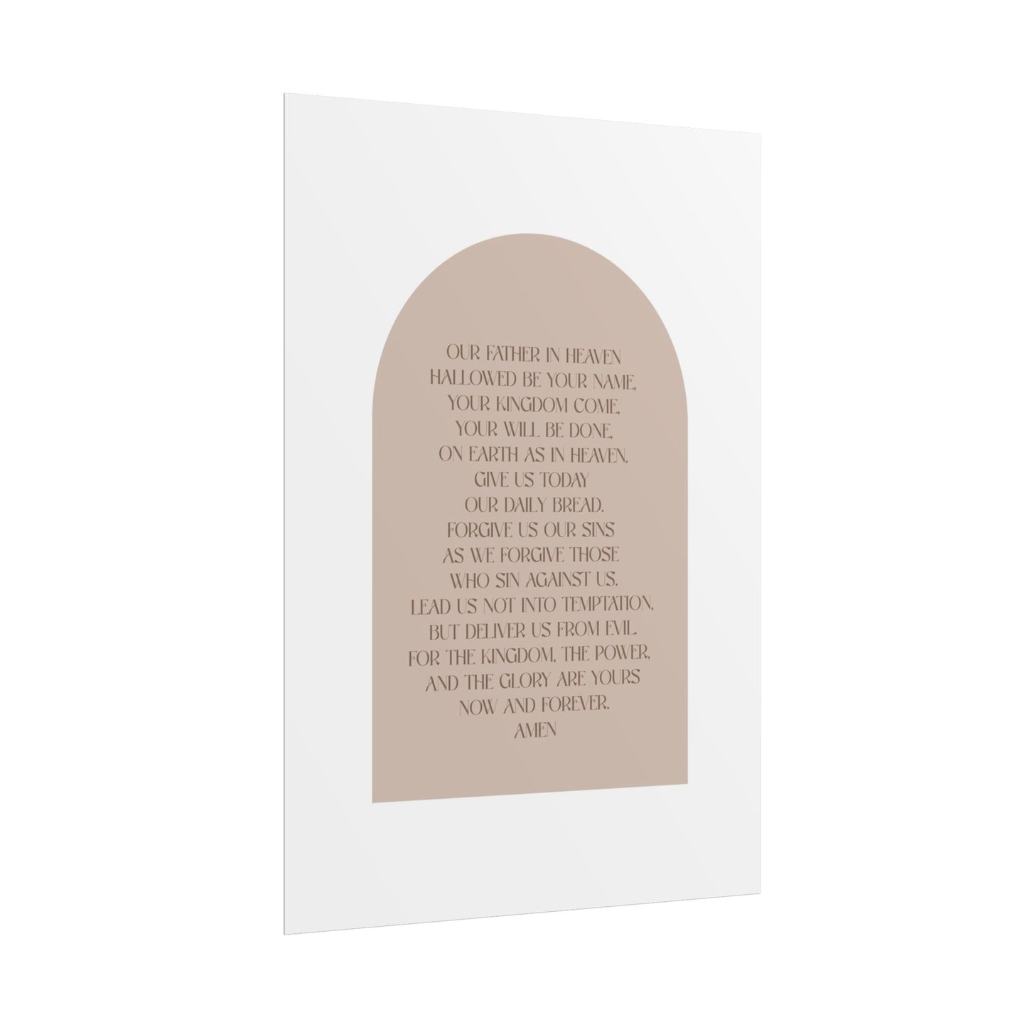 The Lord's Prayer Christian Art Print (Physical)