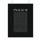 Psalm 91 Christian Art Print - Black (Physical Poster)