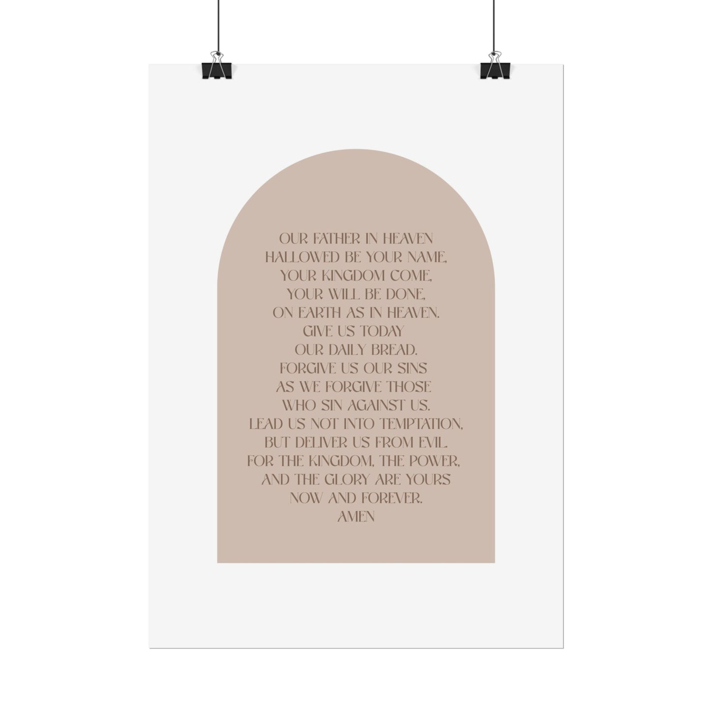 The Lord's Prayer Christian Art Print (Physical)