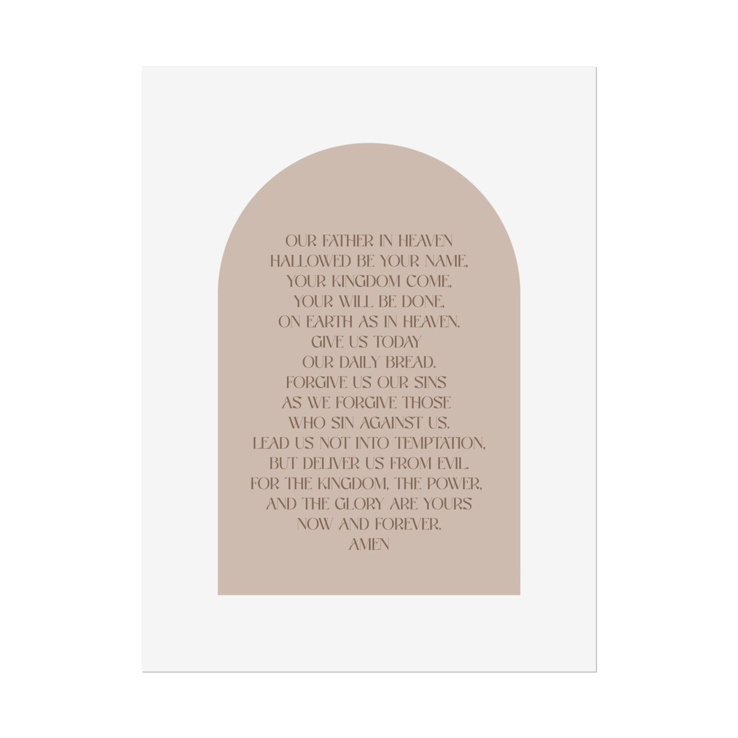 The Lord's Prayer Christian Art Print (Physical)