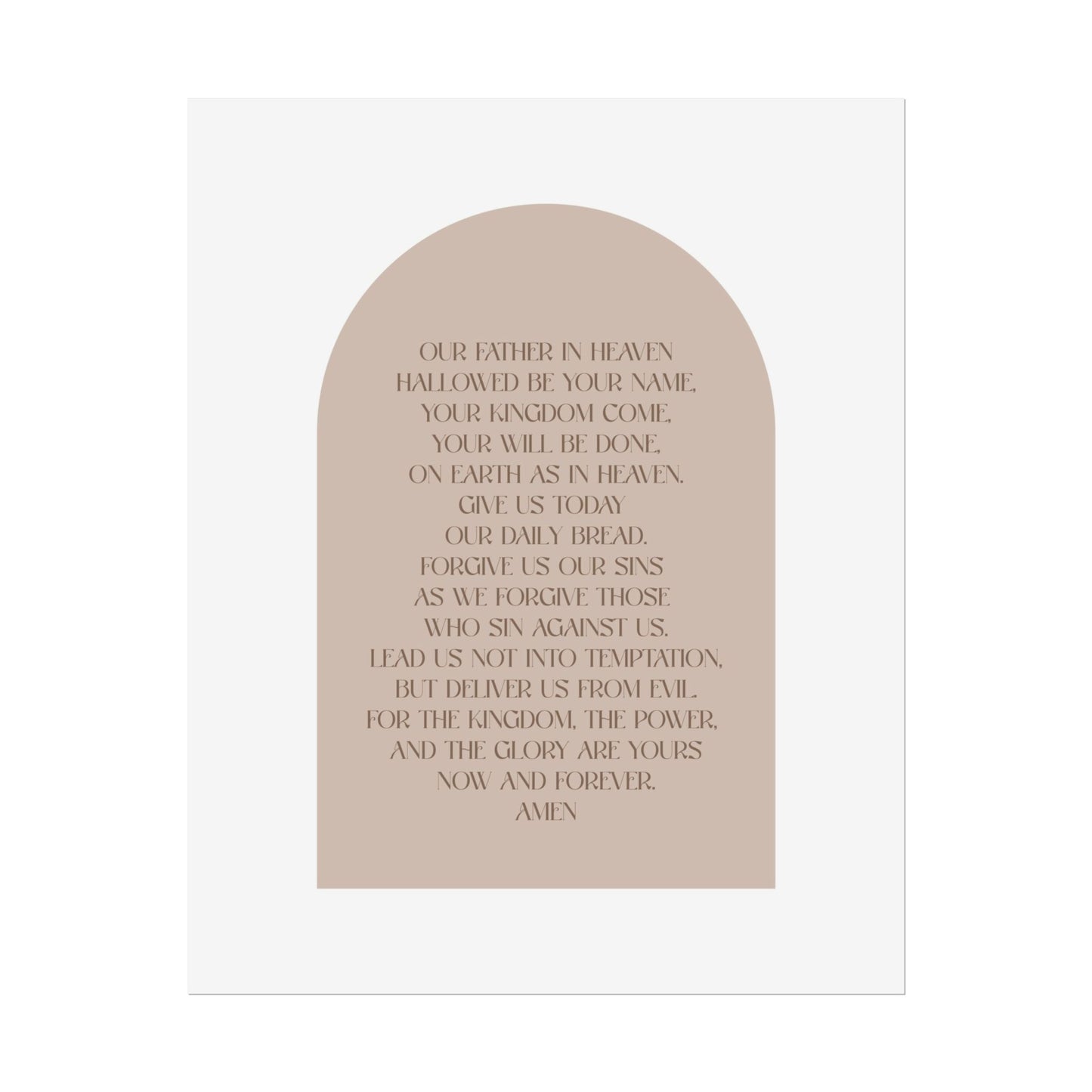 The Lord's Prayer Christian Art Print (Physical)