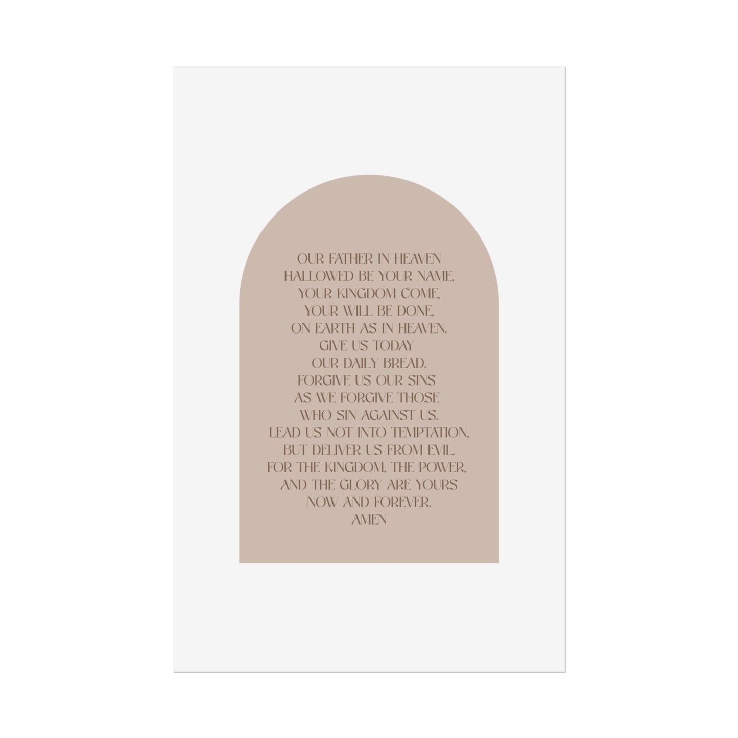 The Lord's Prayer Christian Art Print (Physical)