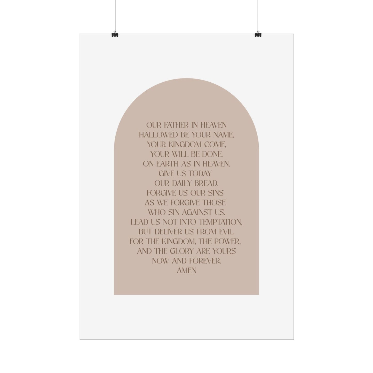 The Lord's Prayer Christian Art Print (Physical)