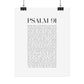 Psalm 91 Christian Art Print - White (Physical Poster)