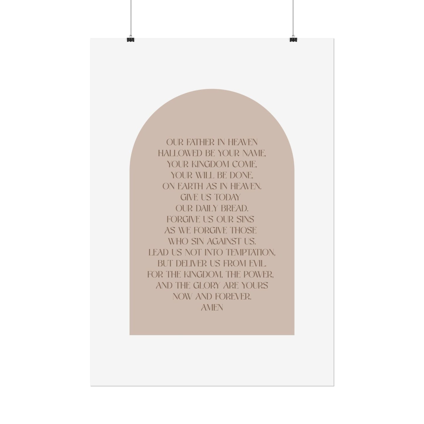 The Lord's Prayer Christian Art Print (Physical)