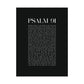 Psalm 91 Christian Art Print - Black (Physical Poster)