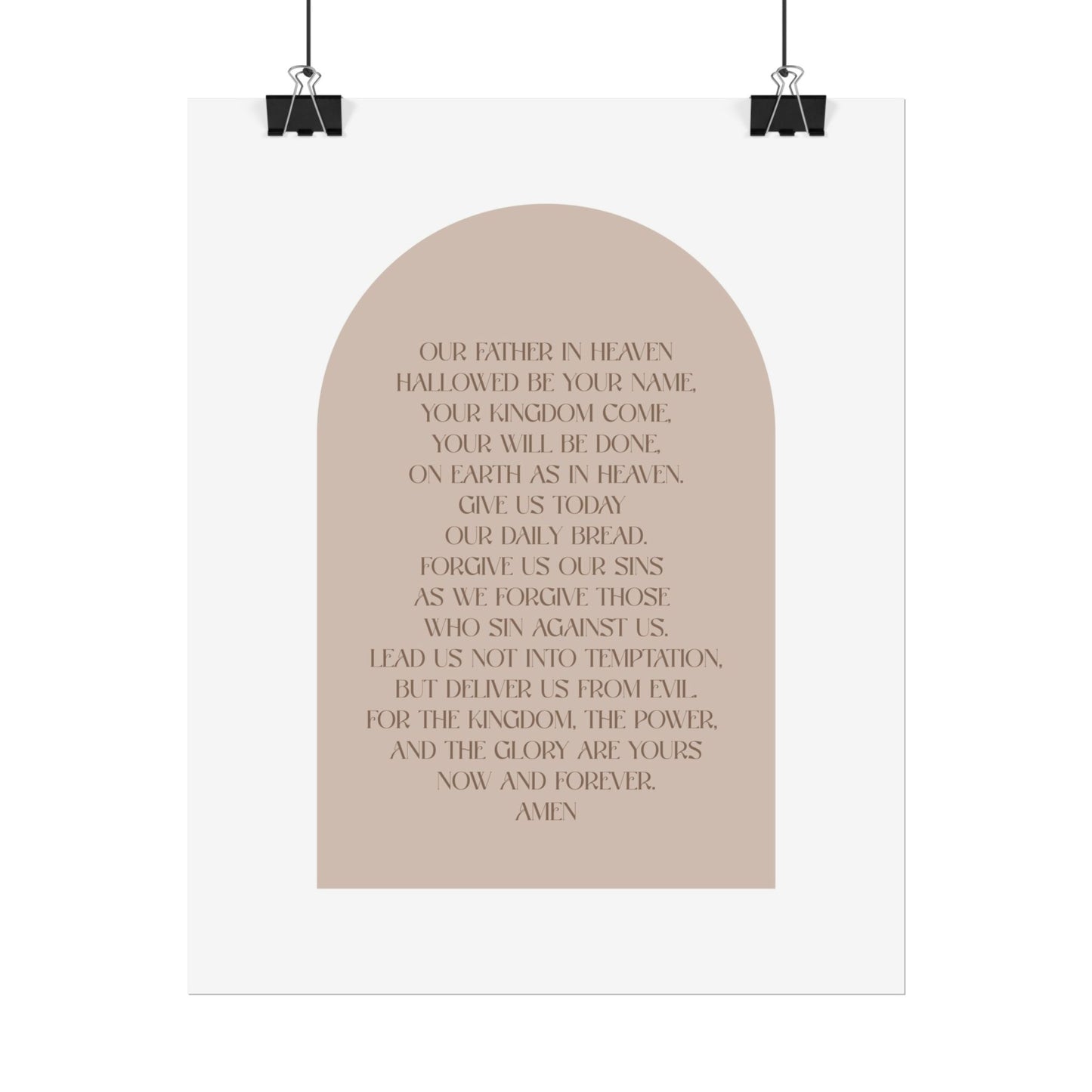 The Lord's Prayer Christian Art Print (Physical)