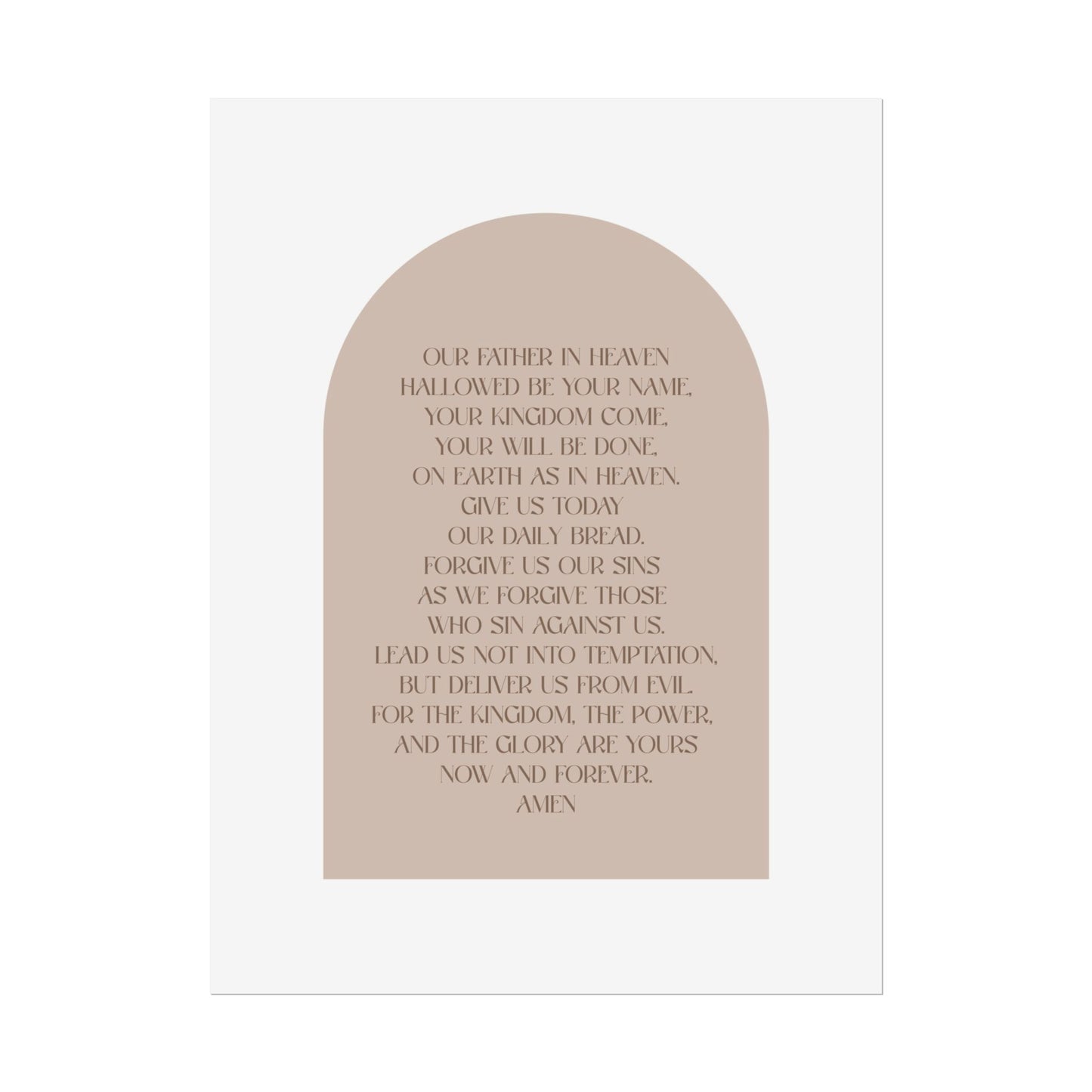 The Lord's Prayer Christian Art Print (Physical)