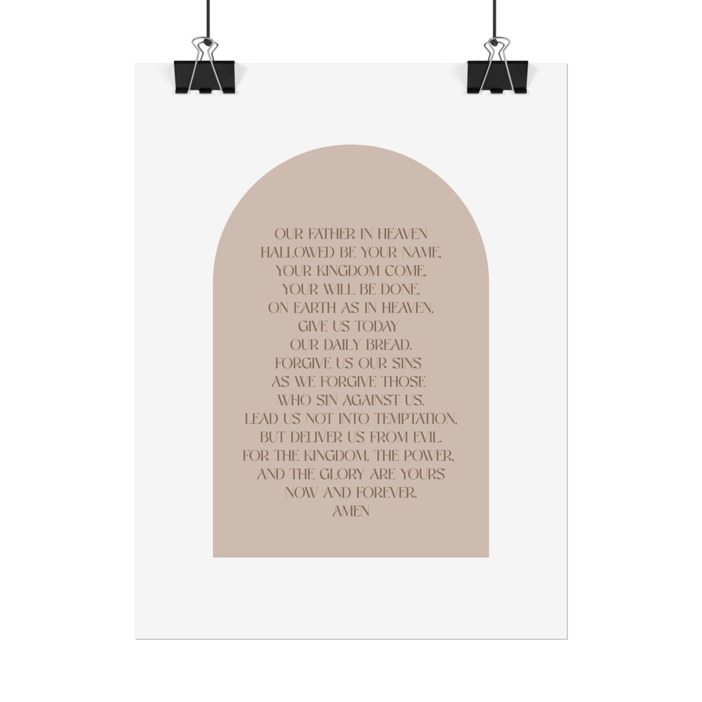 The Lord's Prayer Christian Art Print (Physical)