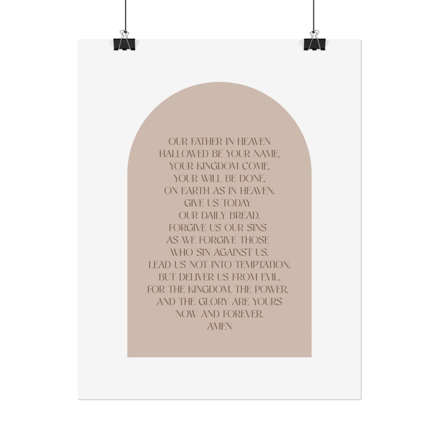 The Lord's Prayer Christian Art Print (Physical)