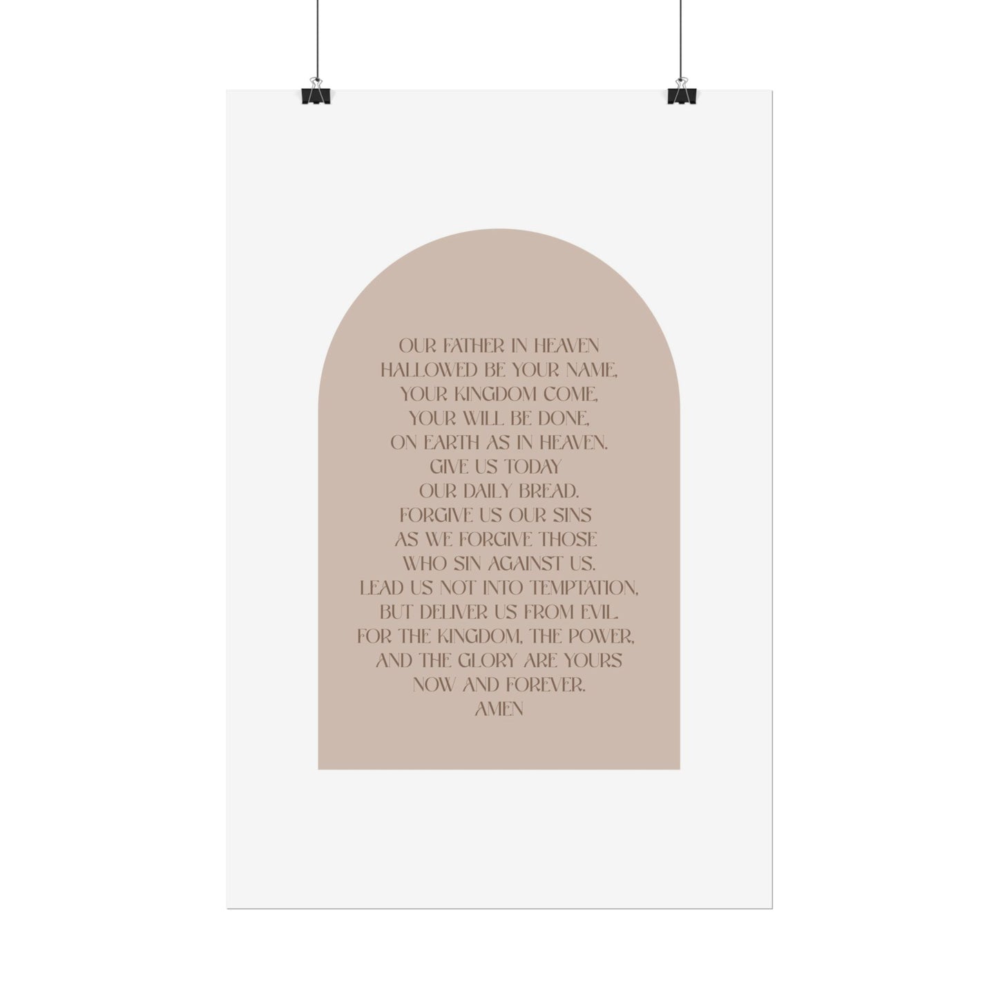 The Lord's Prayer Christian Art Print (Physical)