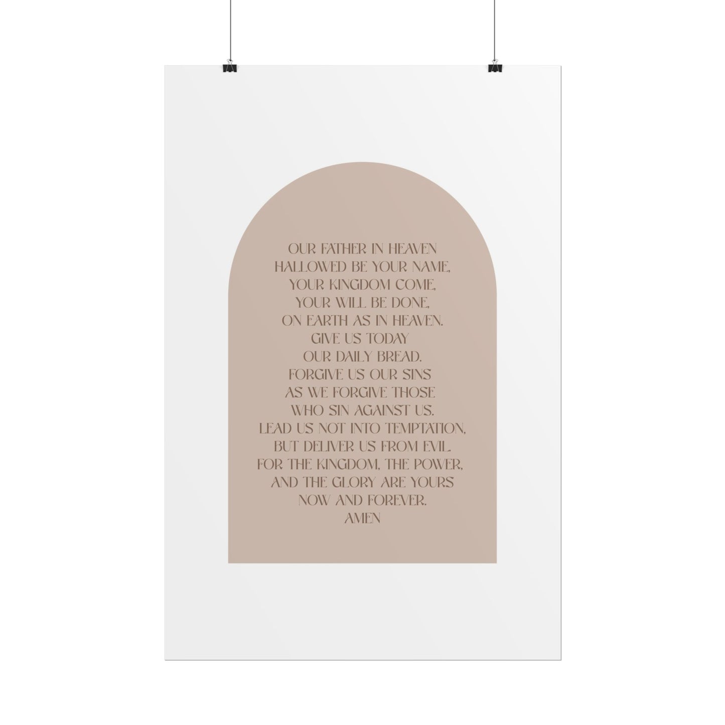 The Lord's Prayer Christian Art Print (Physical)