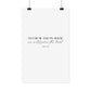 "As for me and my house" Joshua 24:15 Christian Art Print - White (Physical Poster)