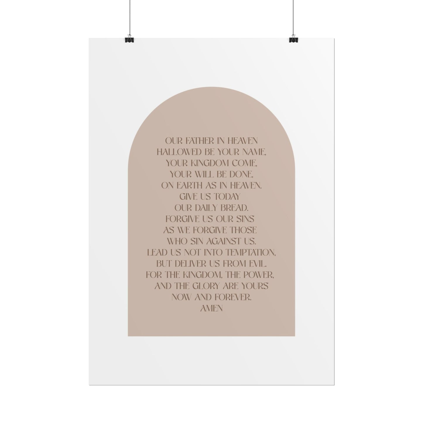 The Lord's Prayer Christian Art Print (Physical)