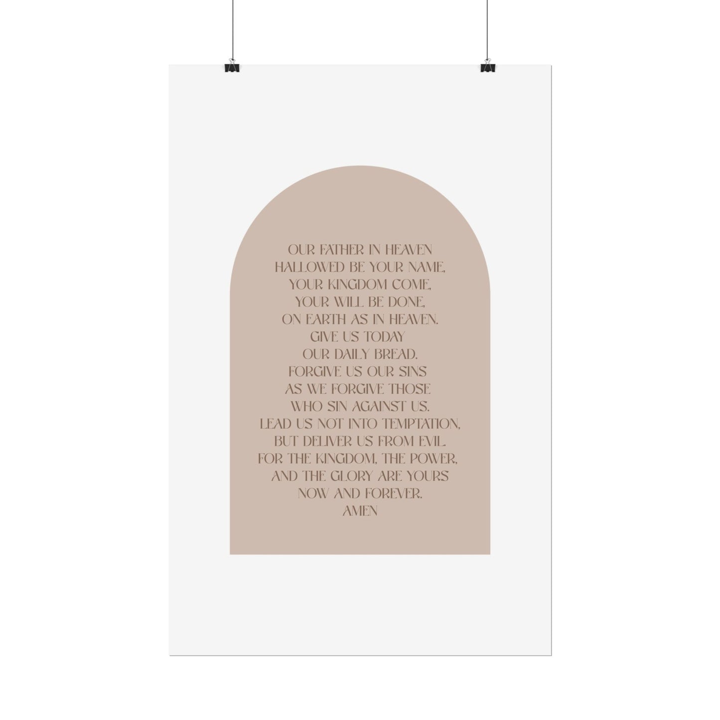 The Lord's Prayer Christian Art Print (Physical)