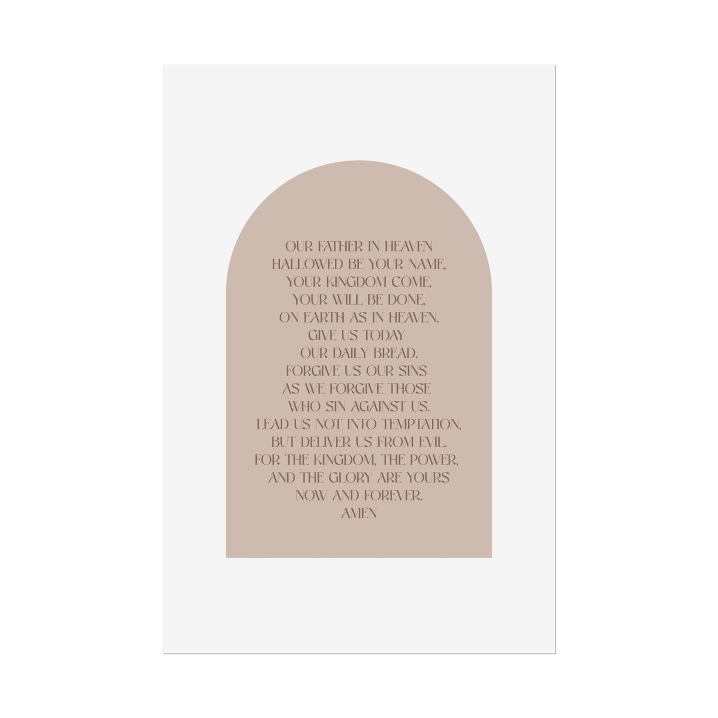 The Lord's Prayer Christian Art Print (Physical)