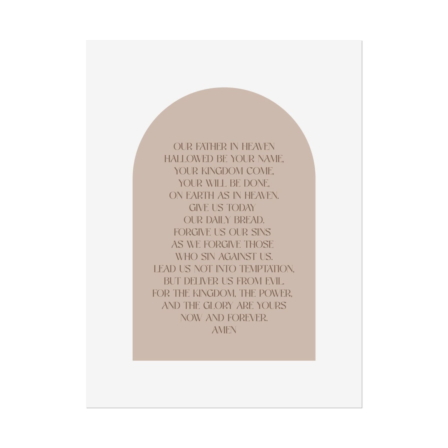 The Lord's Prayer Christian Art Print (Physical)