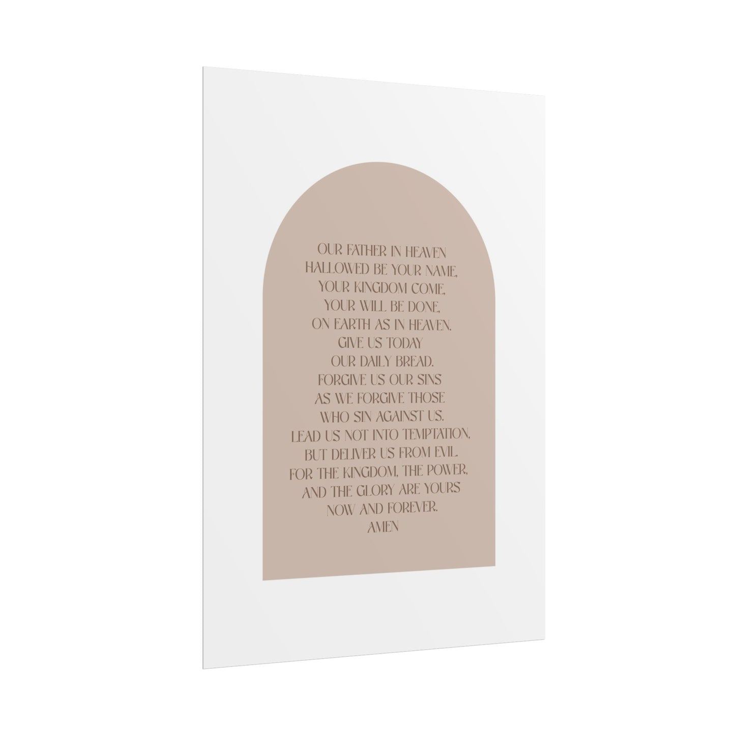 The Lord's Prayer Christian Art Print (Physical)