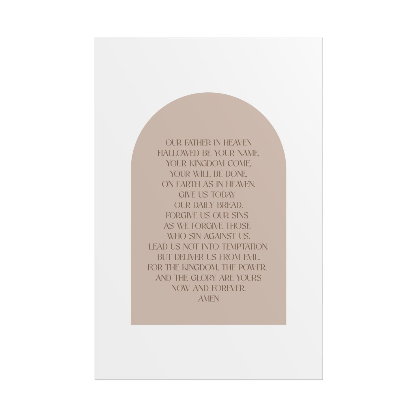 The Lord's Prayer Christian Art Print (Physical)