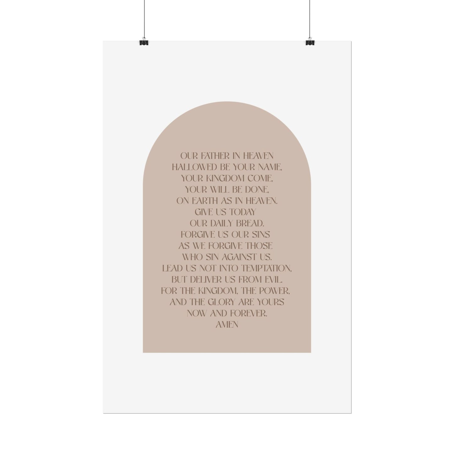 The Lord's Prayer Christian Art Print (Physical)