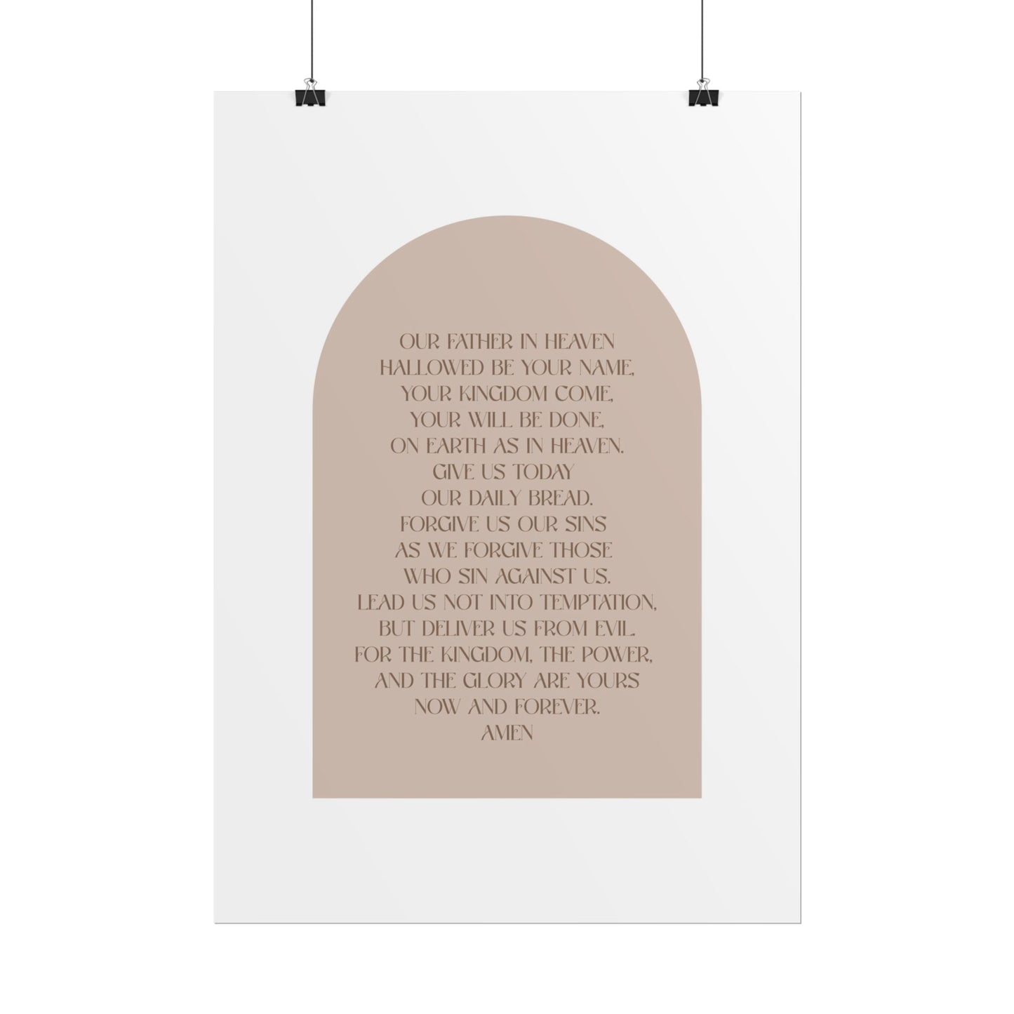 The Lord's Prayer Christian Art Print (Physical)