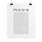 Psalm 91 Christian Art Print - White (Physical Poster)