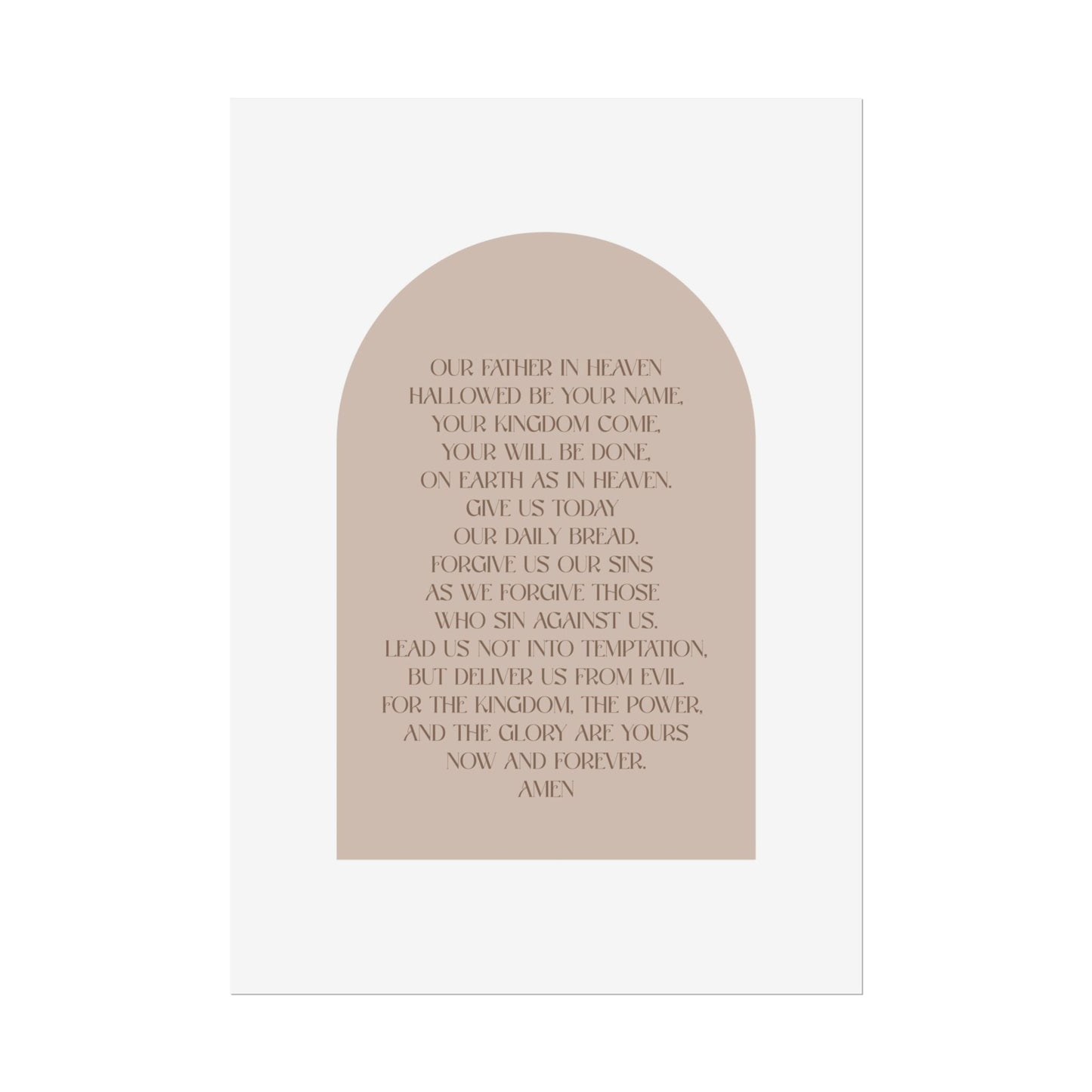 The Lord's Prayer Christian Art Print (Physical)