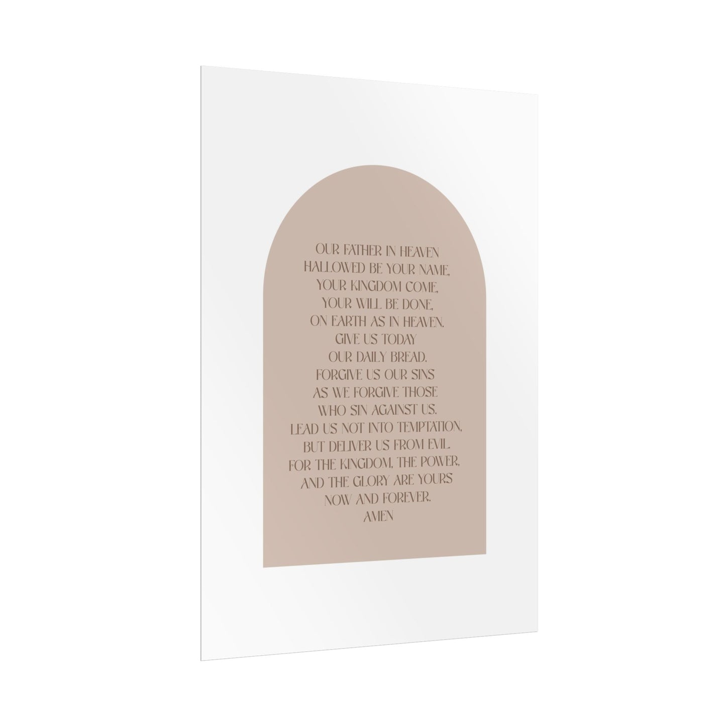 The Lord's Prayer Christian Art Print (Physical)