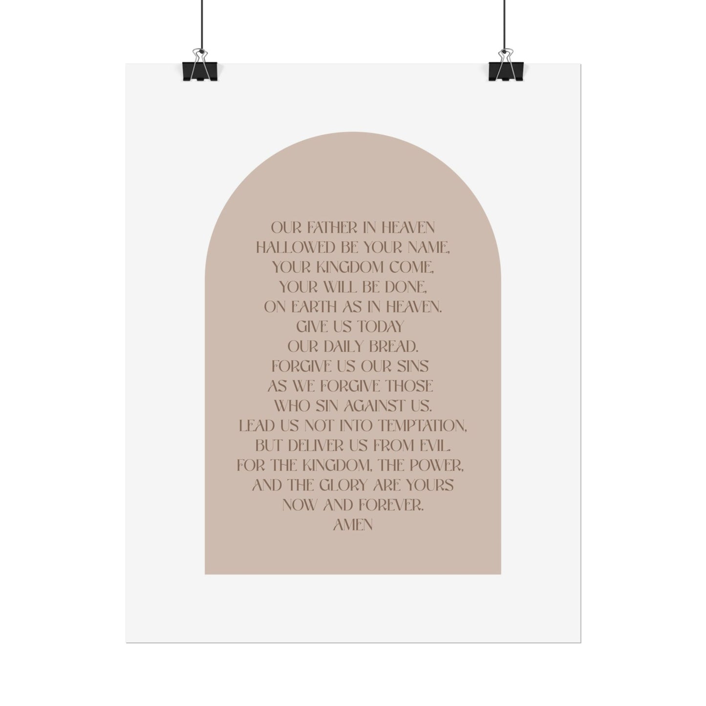 The Lord's Prayer Christian Art Print (Physical)