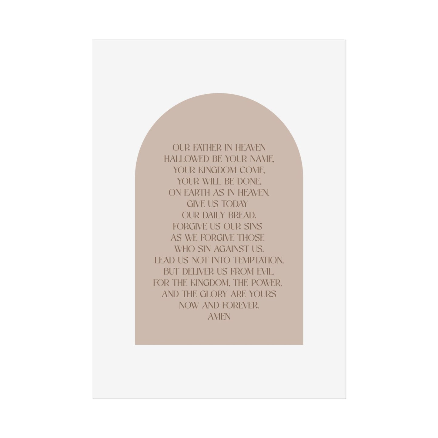 The Lord's Prayer Christian Art Print (Physical)