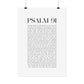 Psalm 91 Christian Art Print - White (Physical Poster)