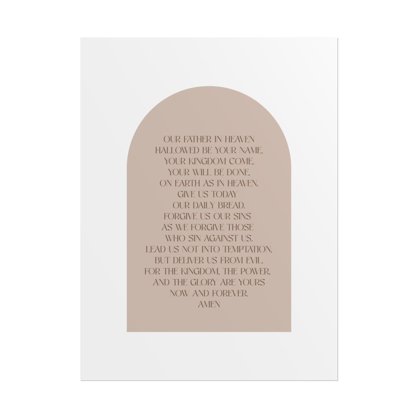 The Lord's Prayer Christian Art Print (Physical)