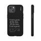 God is Good All The Time, Black iPhone Case