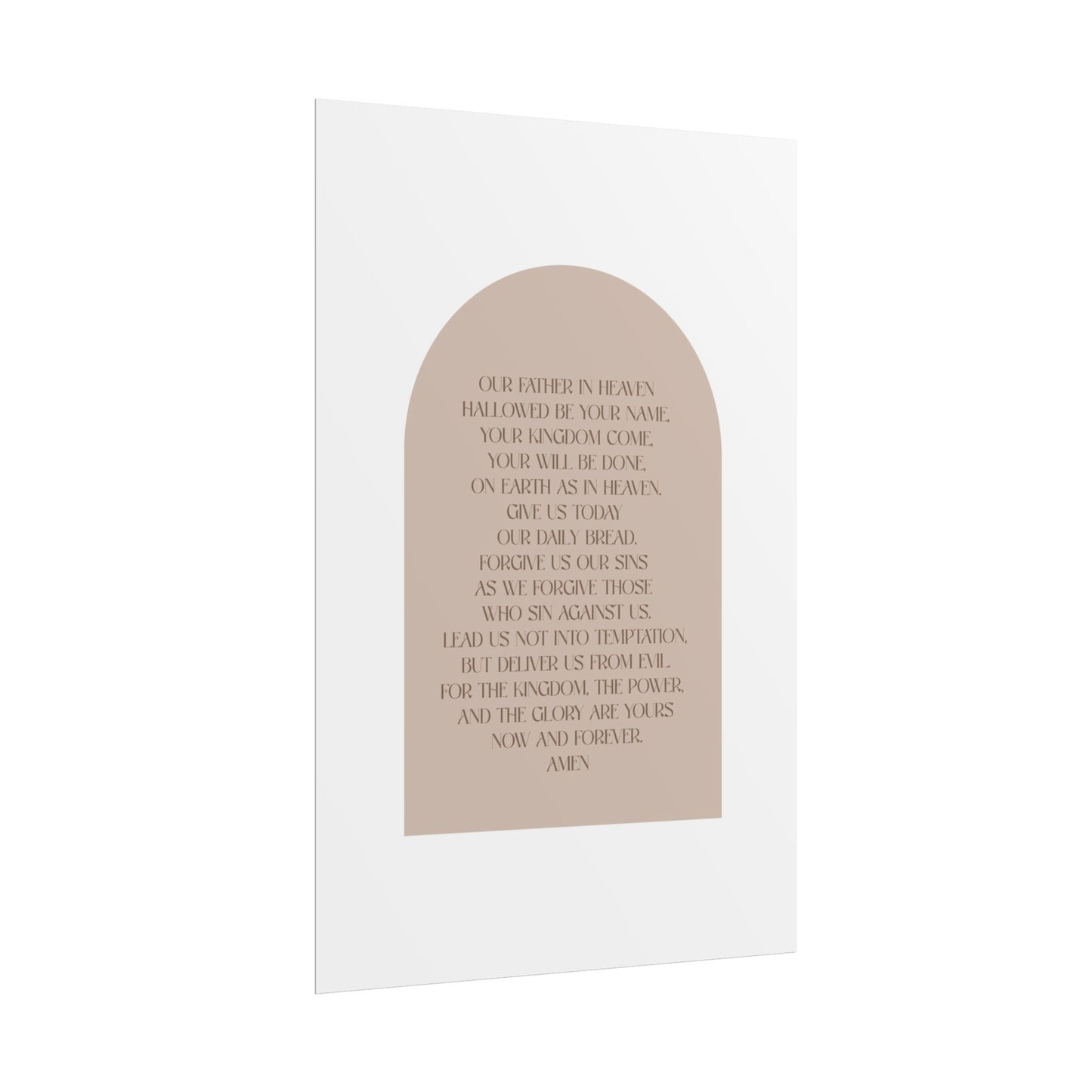 The Lord's Prayer Christian Art Print (Physical)