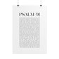 Psalm 91 Christian Art Print - White (Physical Poster)